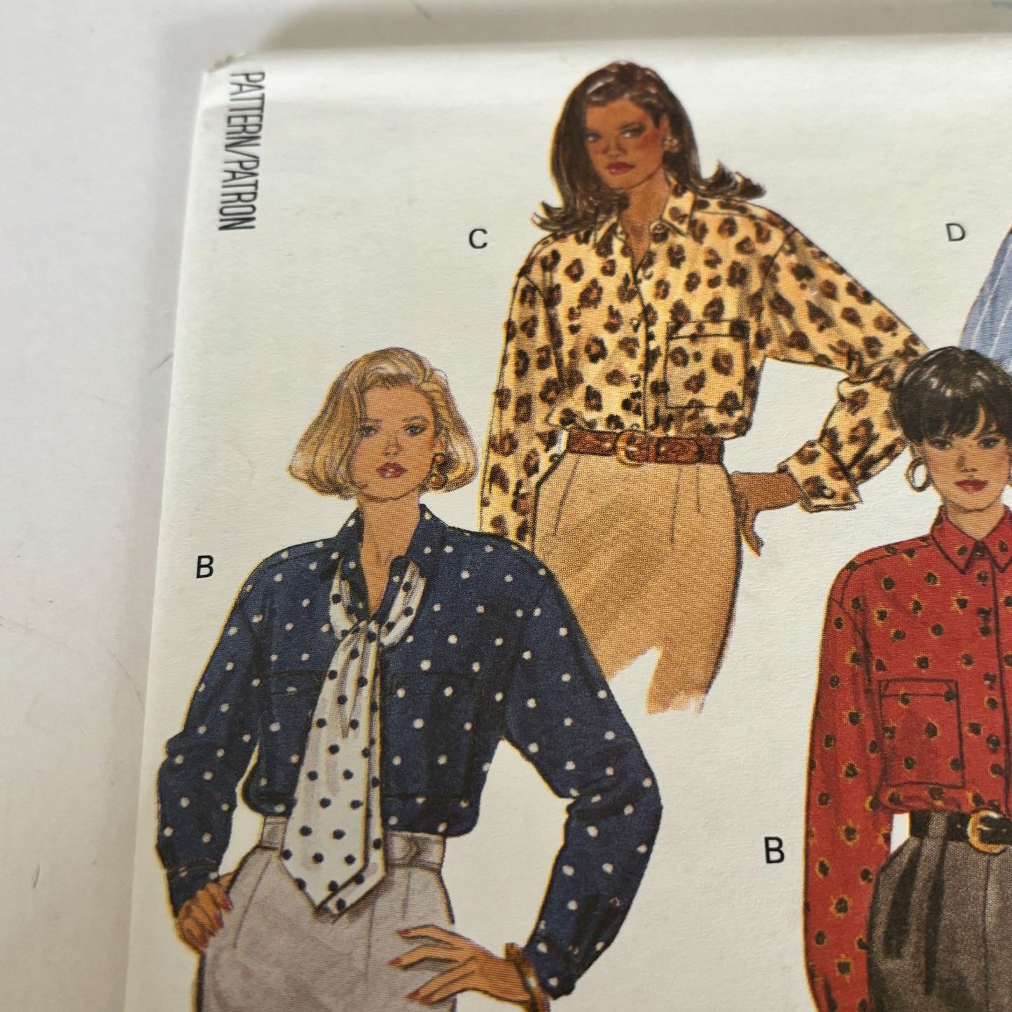 Butterick Sewing Pattern 6422 Button Up Shirt 90s Blouse Preppy Academia 6-10 Uncut