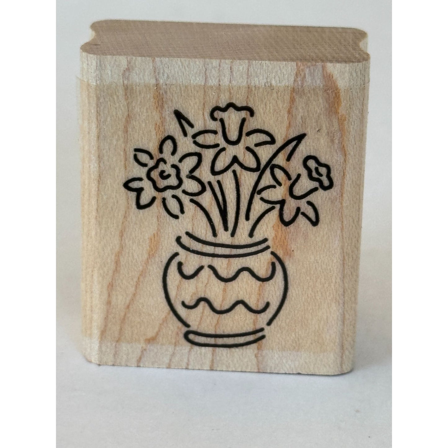Stampin Up Rubber Stamp Flower Vase Spring Mothers Day Friendship Card Making