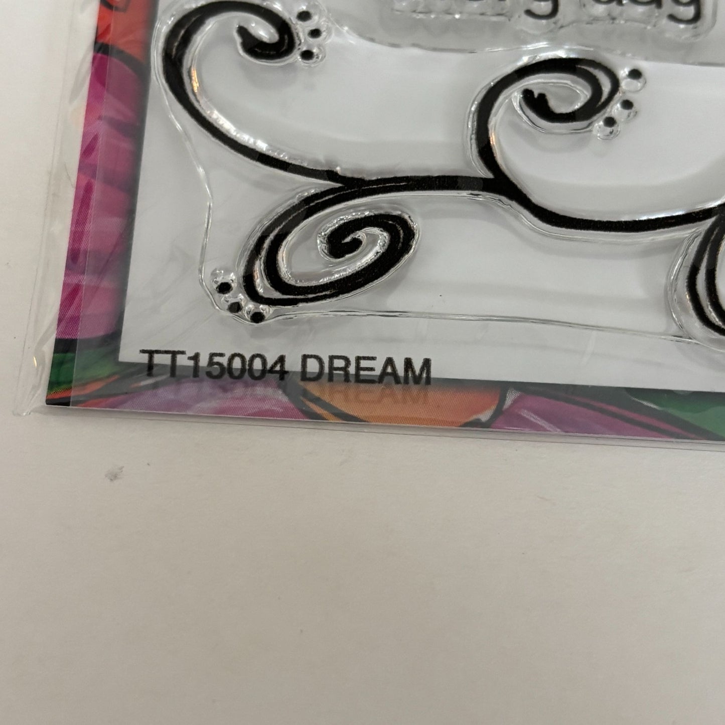 Dare 2B Artzy Clear Stamp Set Dream Totally Tracy Creativity Inspirational Words Believe Cardmaking