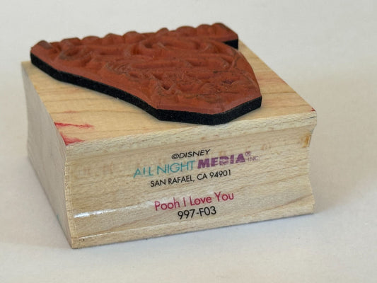 Disney Rubber Stamp Winnie the Pooh and Piglet I Love You Hug Friend Card Making