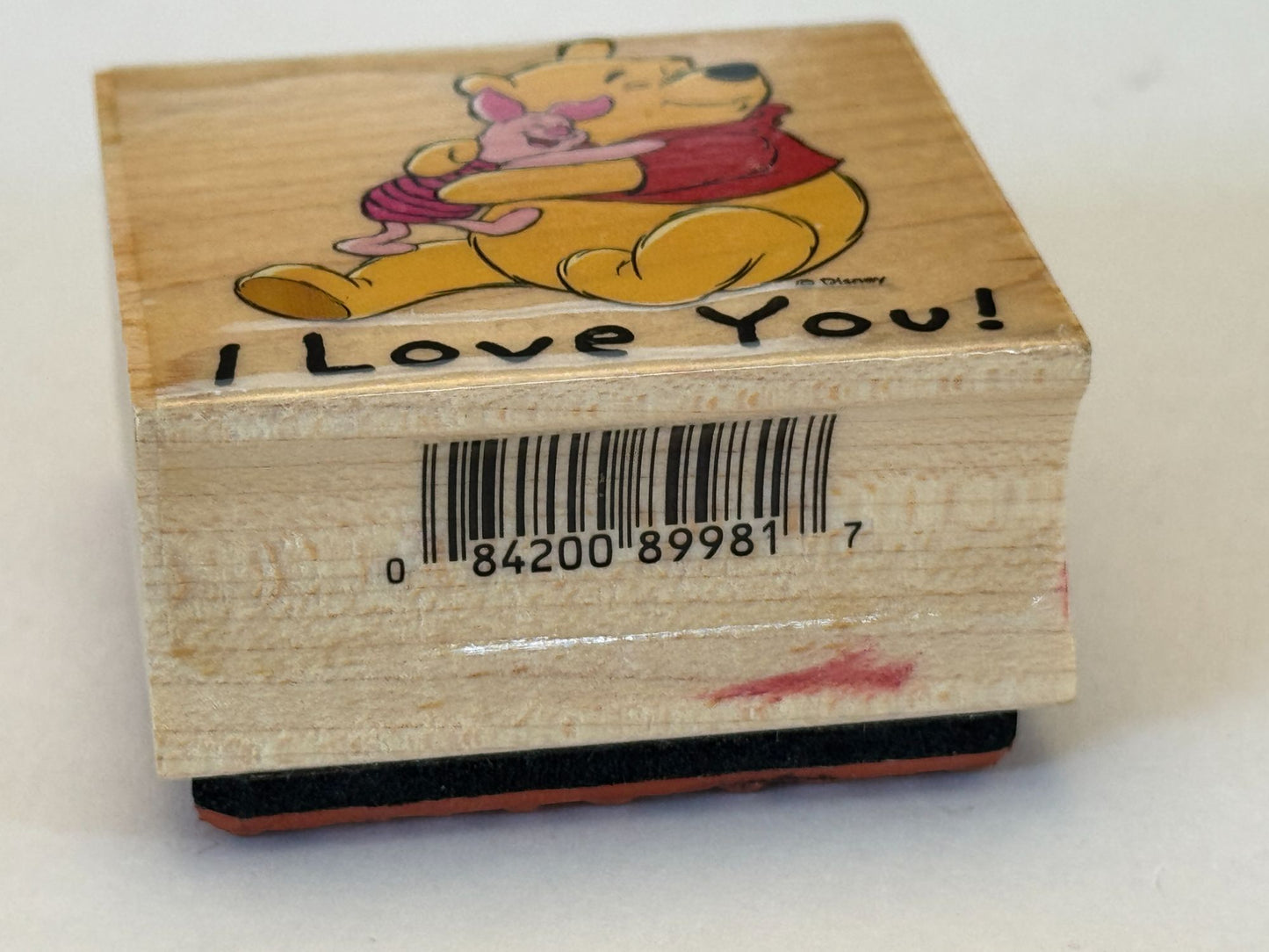 Disney Rubber Stamp Winnie the Pooh and Piglet I Love You Hug Friend Card Making