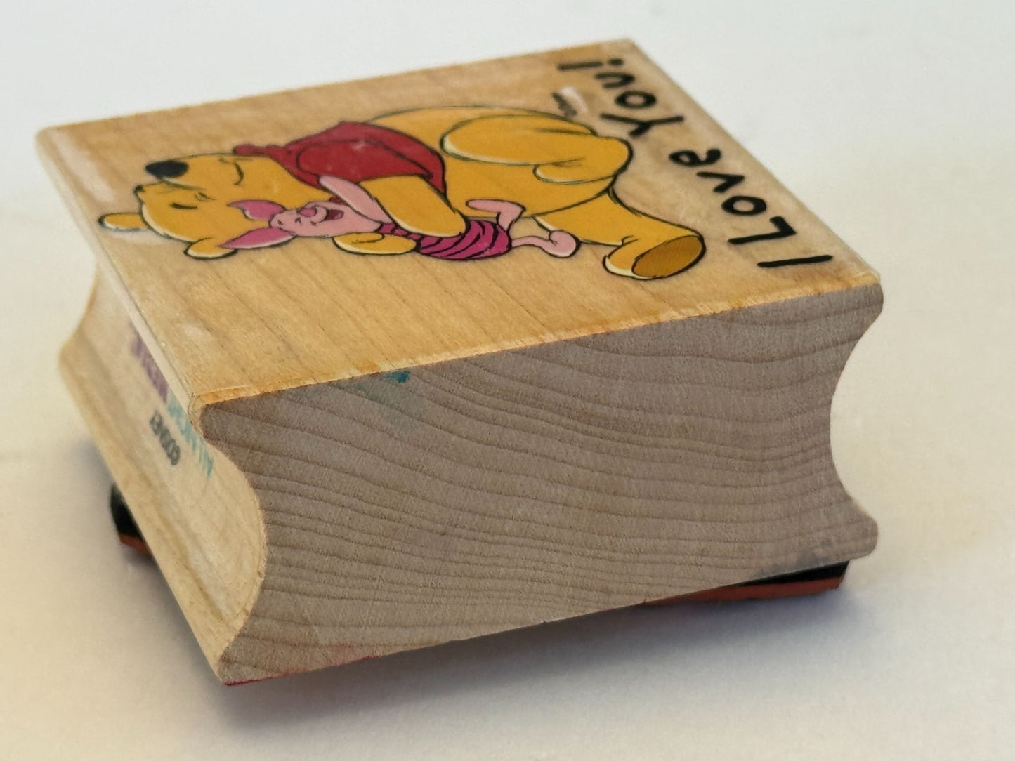 Disney Rubber Stamp Winnie the Pooh and Piglet I Love You Hug Friend Card Making