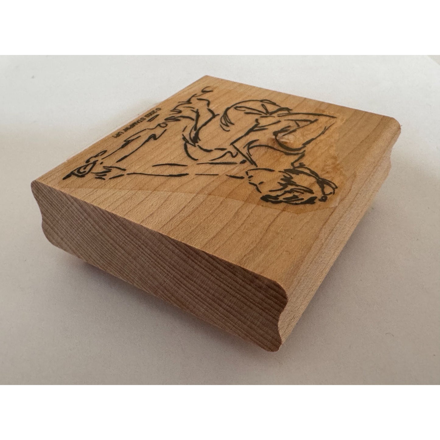 Stampin Up Rubber Stamp Lady on Beach Finding Shells Woman Sketch Card Making
