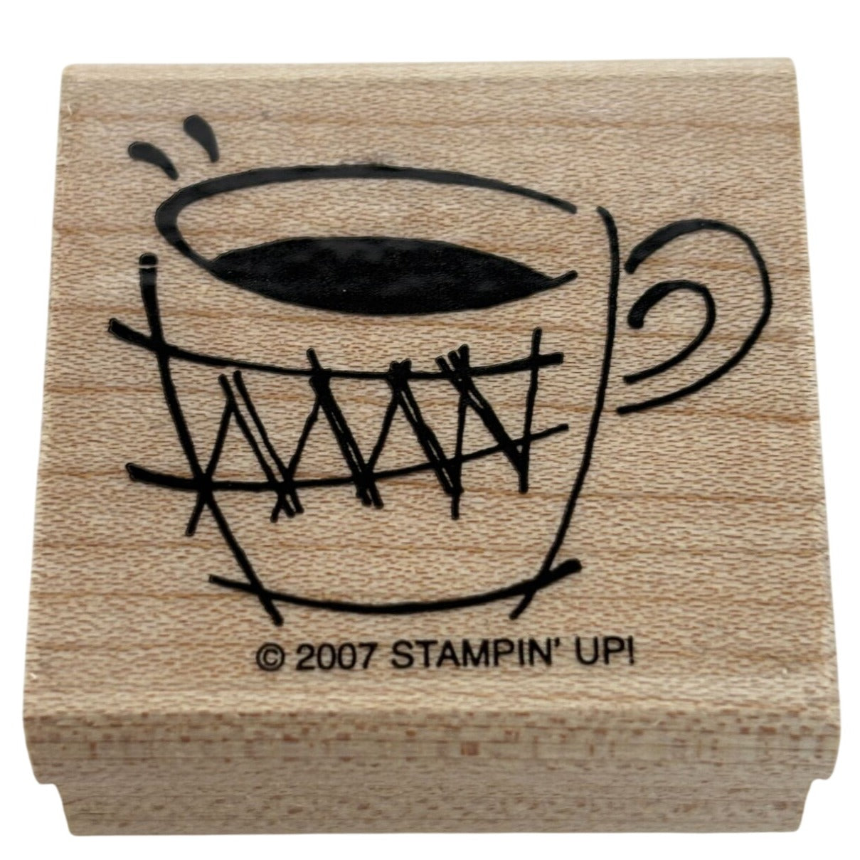 Stampin Up Rubber Stamp Coffee Mug Cup Breakfast Drink Invitation Card Making