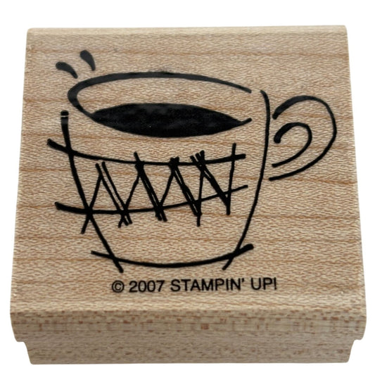 Stampin Up Rubber Stamp Coffee Mug Cup Breakfast Drink Invitation Card Making