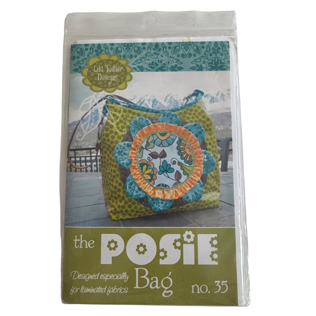 Lila Tueller Designs Sewing Pattern 35 Posie Bag Handbag Purse Flower Motif UC