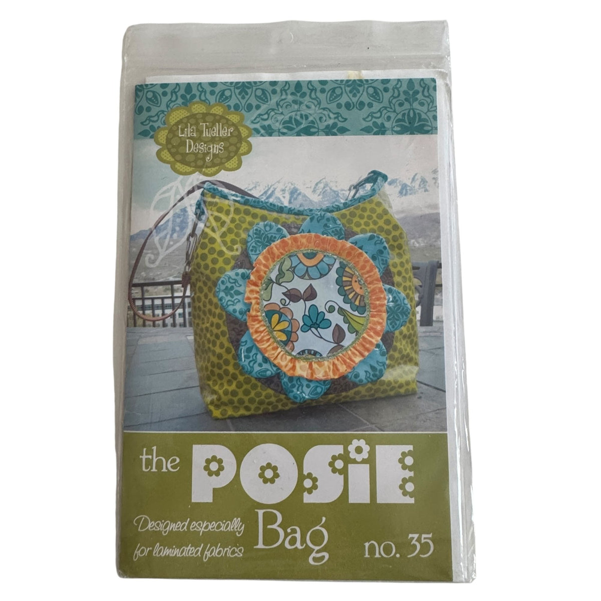 Lila Tueller Designs Sewing Pattern 35 Posie Bag Handbag Purse Flower Motif UC