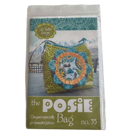 Lila Tueller Designs Sewing Pattern 35 Posie Bag Handbag Purse Flower Motif UC