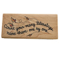 Stampendous Rubber Stamp Count Your Many Blessings Thanksgiving Religious Fall Leaves Open Line Cardmaking