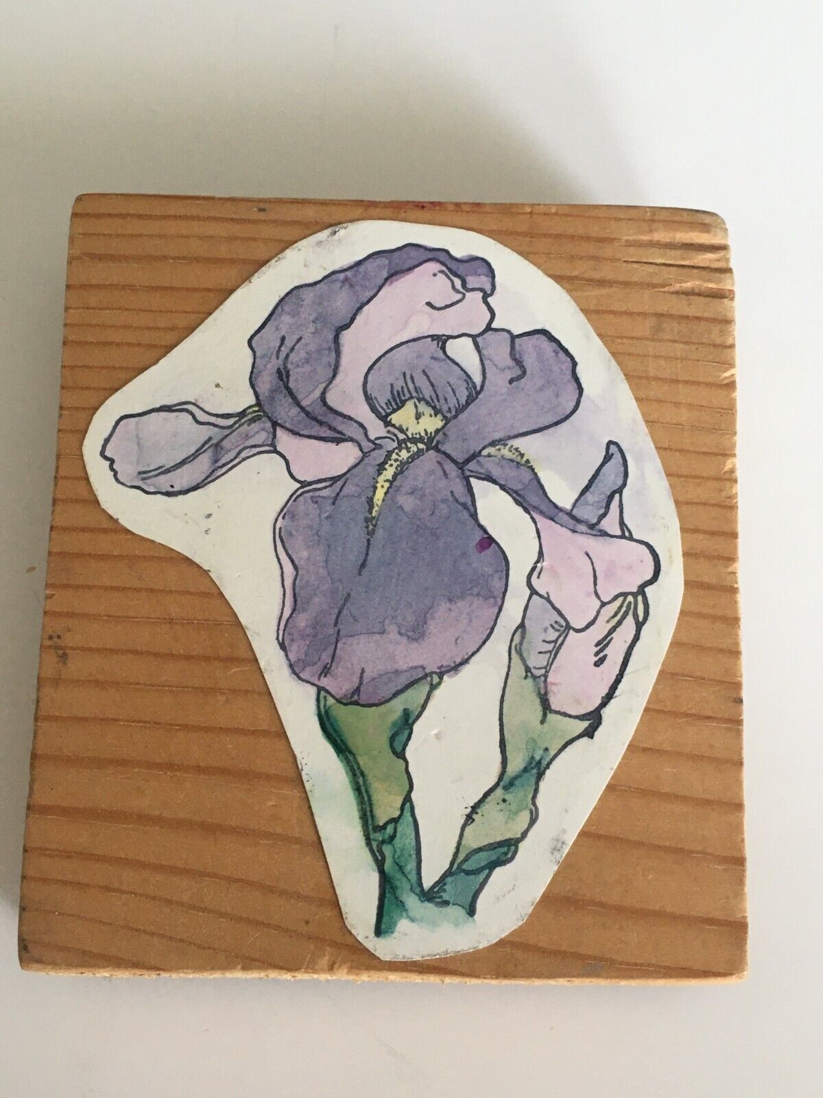 Iris Flower Rubber Stamp Easter Spring Garden Large Nature Botanical Cardmaking Scrapbooking