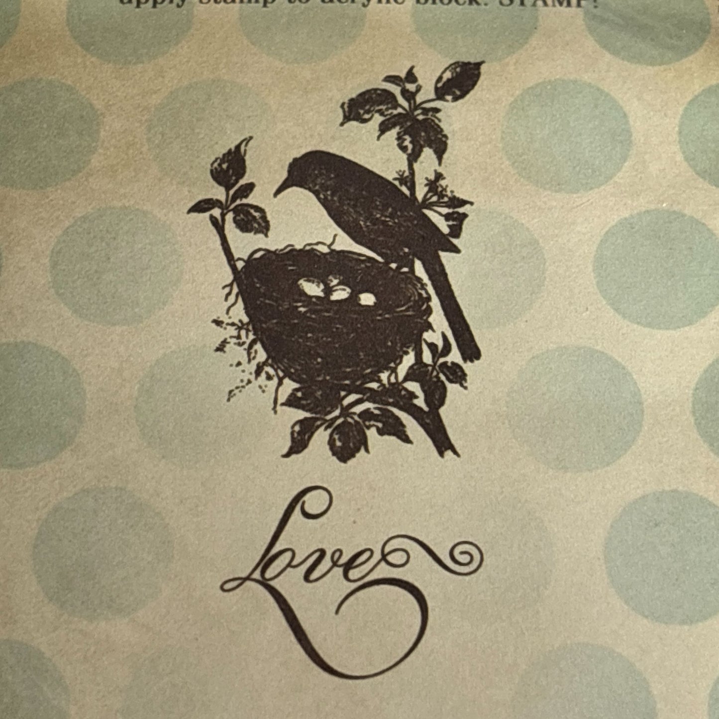 Unity Stamp Company Rubber Stamp Set Bird Love Nest Eggs Spring Cardmaking Word Journaling