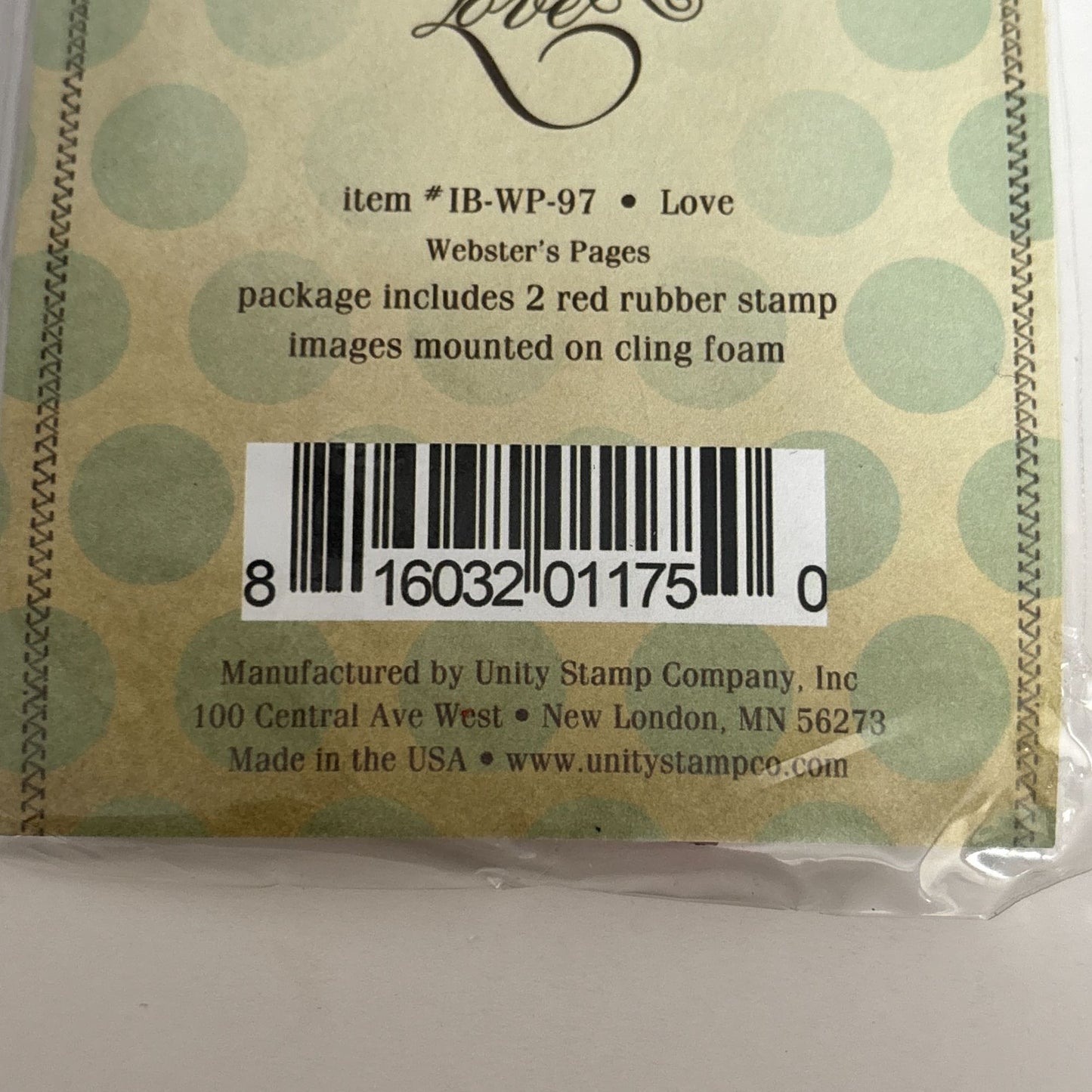 Unity Stamp Company Rubber Stamp Set Bird Love Nest Eggs Spring Cardmaking Word Journaling