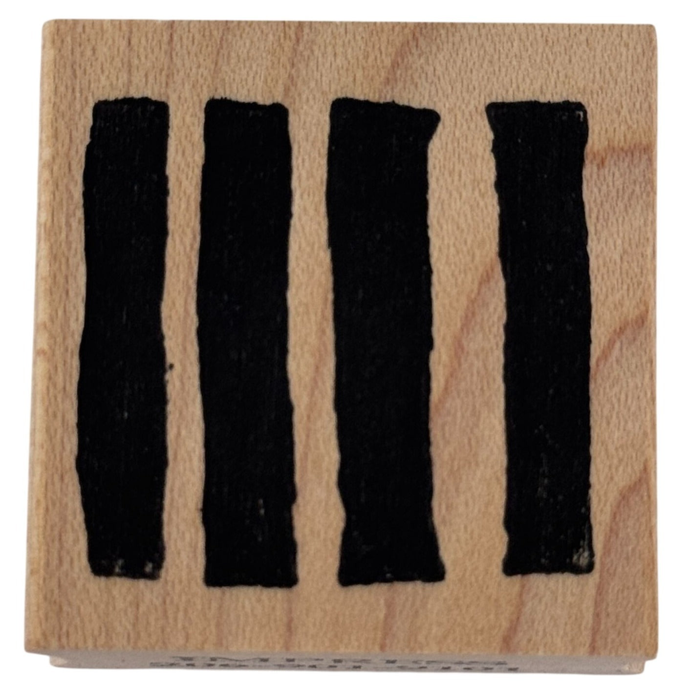 Impress Rubber Stamp Stripes Grunge Lines Background Cardmaking Art Wood Mounted