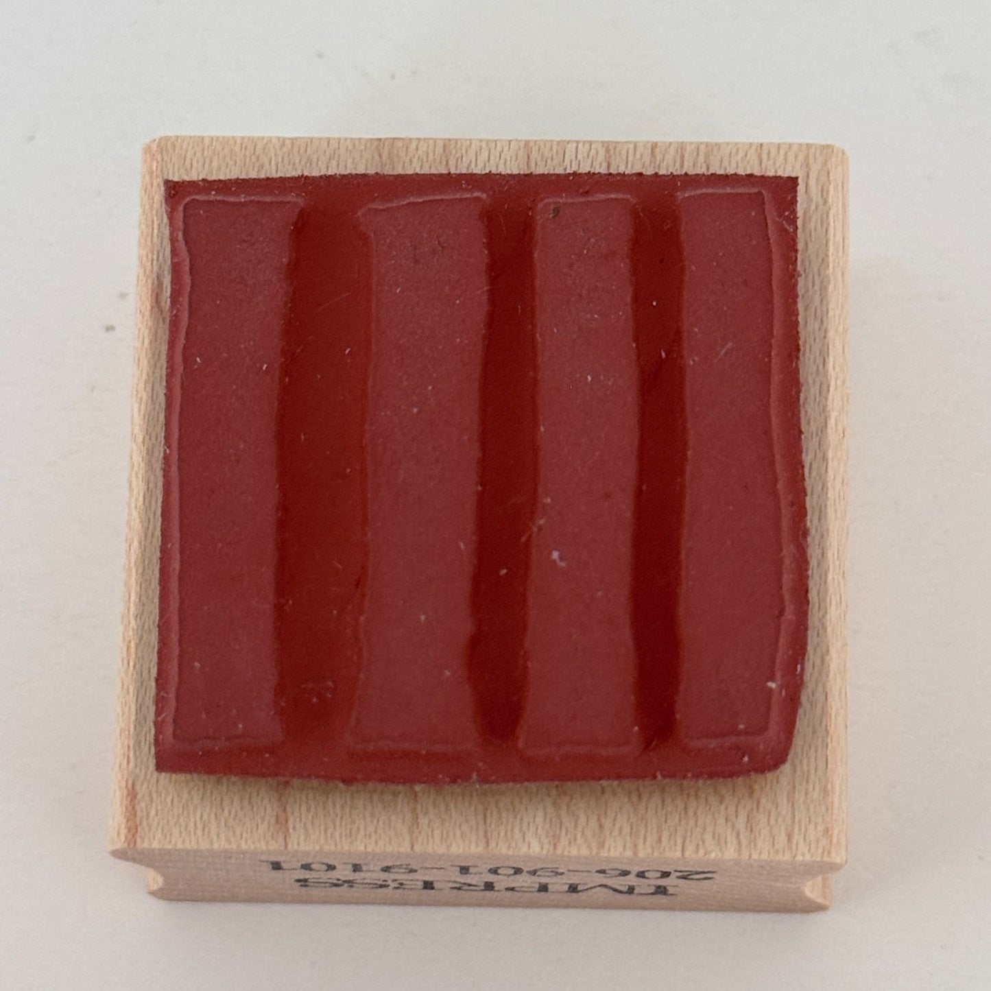 Impress Rubber Stamp Stripes Grunge Lines Background Cardmaking Art Wood Mounted