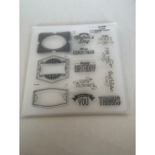CTMH Acrylic Stamp Set Framed Mothers Day Fathers Day Birthday Words My Acrylix