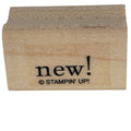 Stampin Up Wood Rubber Stamp New Sentiment Merchant Price Tag Word Card Making