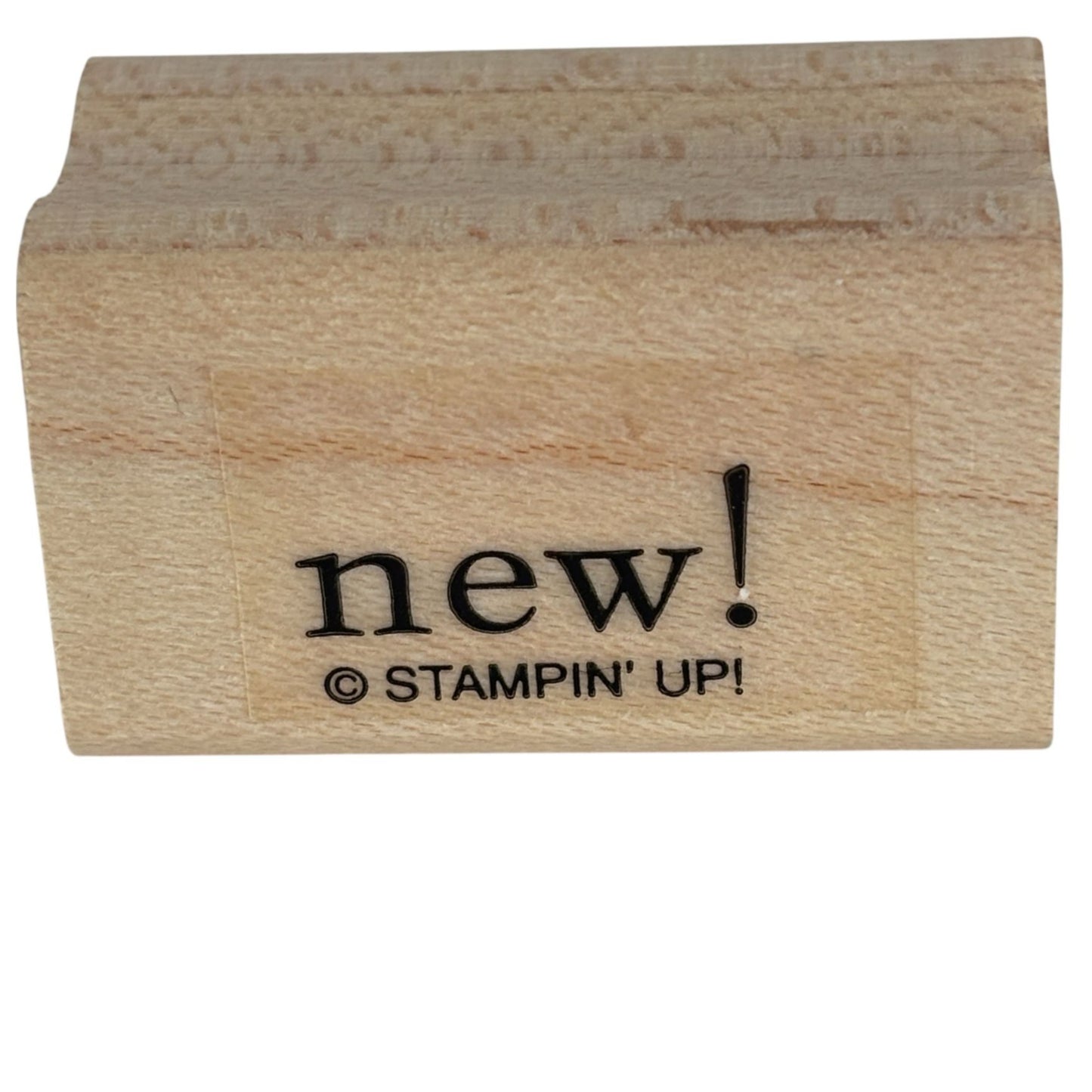 Stampin Up Wood Rubber Stamp New Sentiment Merchant Price Tag Word Card Making