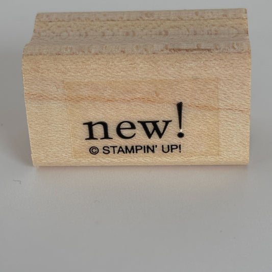 Stampin Up Wood Rubber Stamp New Sentiment Merchant Price Tag Word Card Making