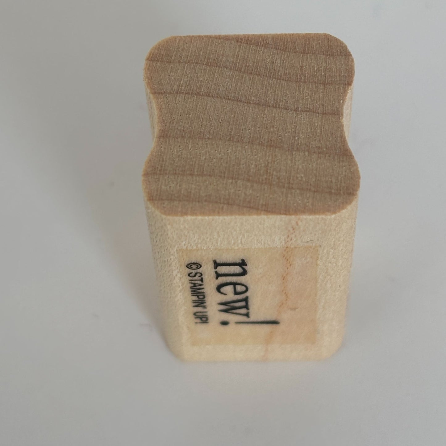 Stampin Up Wood Rubber Stamp New Sentiment Merchant Price Tag Word Card Making