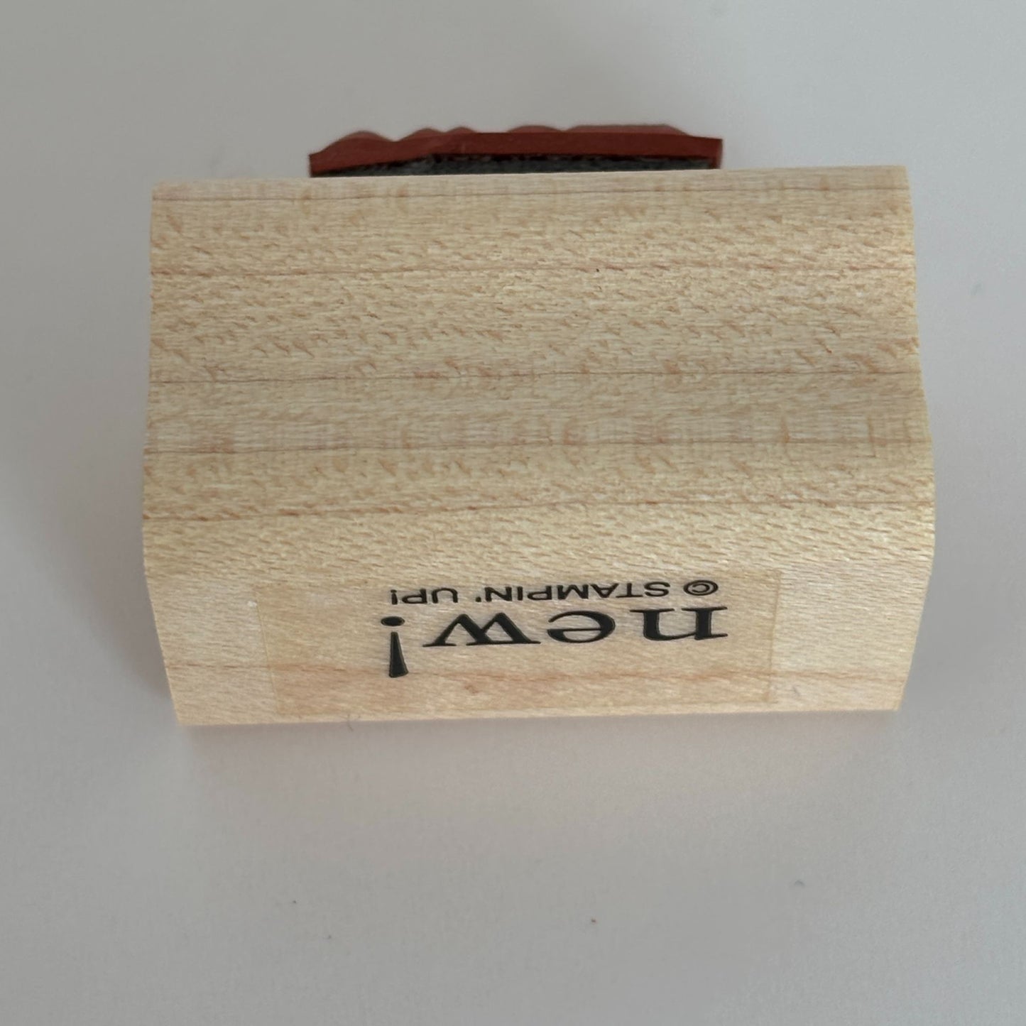 Stampin Up Wood Rubber Stamp New Sentiment Merchant Price Tag Word Card Making