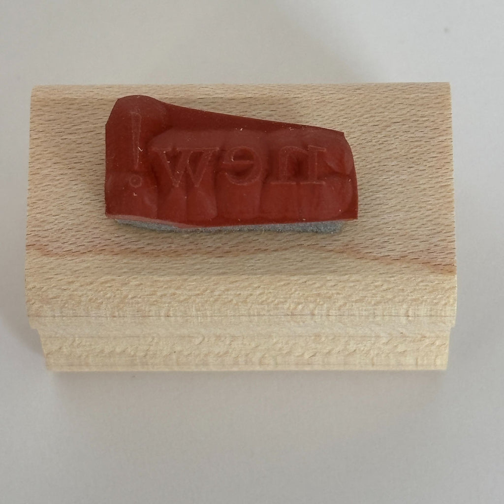 Stampin Up Wood Rubber Stamp New Sentiment Merchant Price Tag Word Card Making