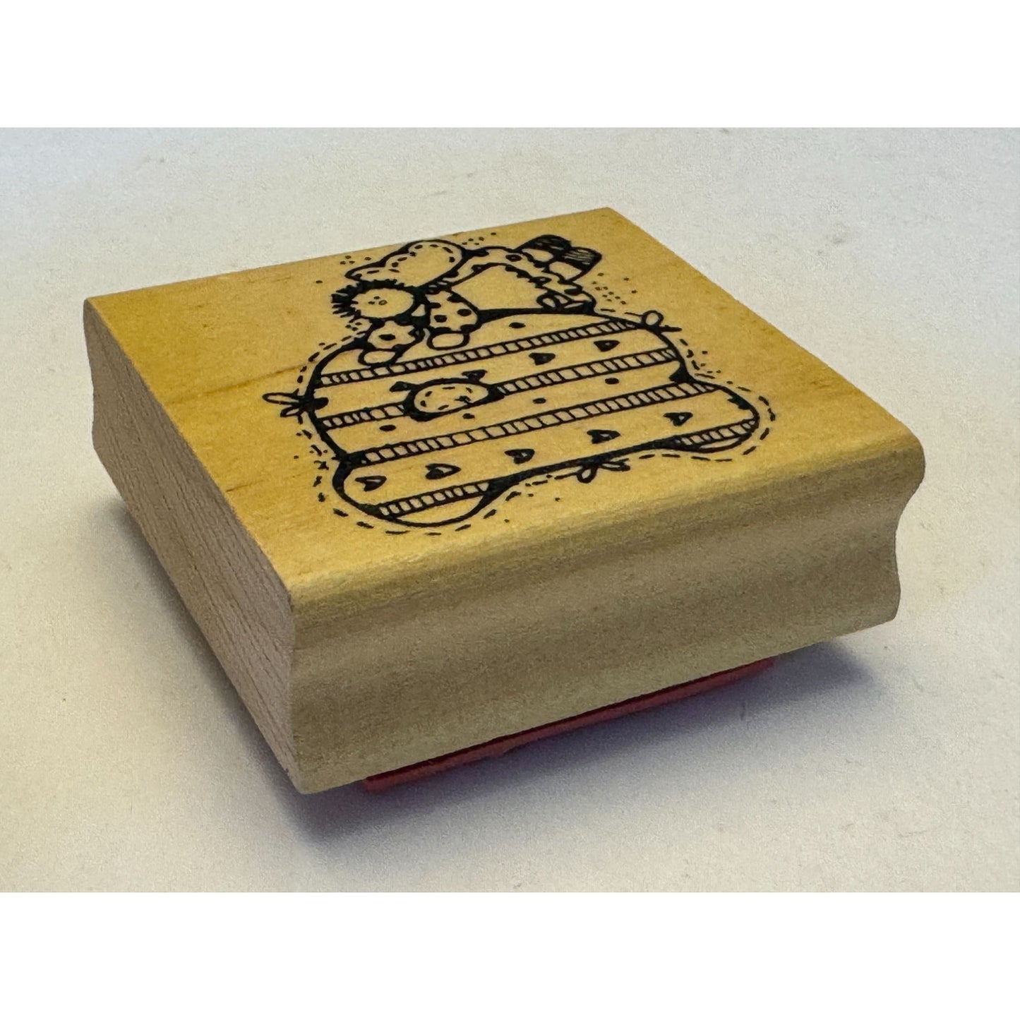 Hooks Lines and Inkers Rubber Stamp Letter D Angel Doll Folk Art Card Making