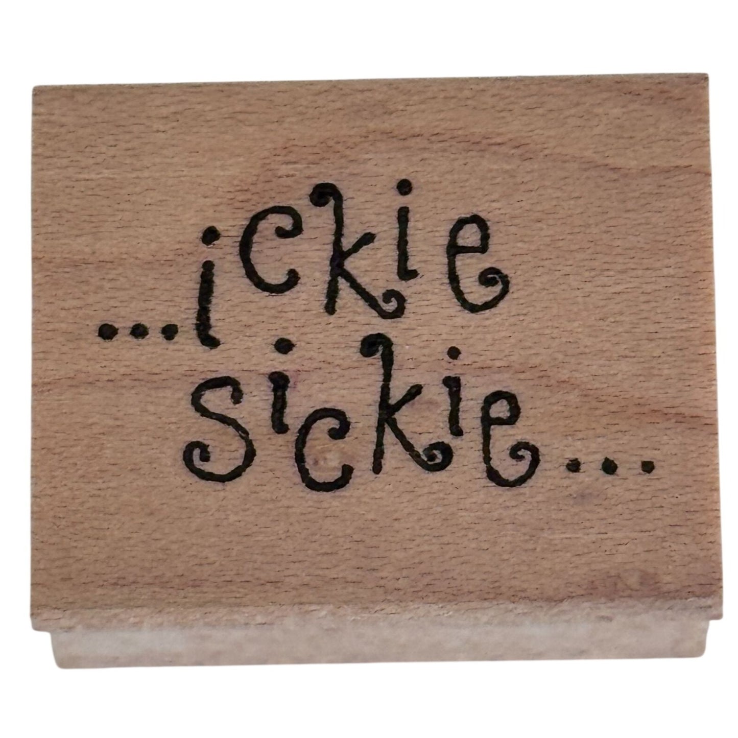 Pink Ink Rubber Stamp Ickie Sickie Get Well Soon Cardmaking Words Funny Sentiment Illness