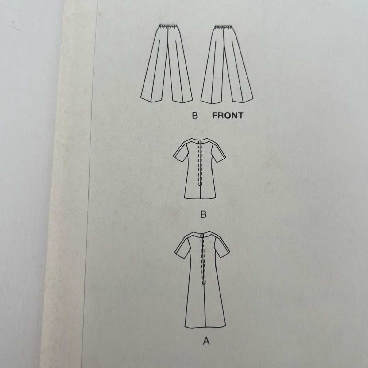 Vogue Sewing Pattern 1402 American Designer Jerry Silverman 1970s Dress Top Pants 12 Uncut