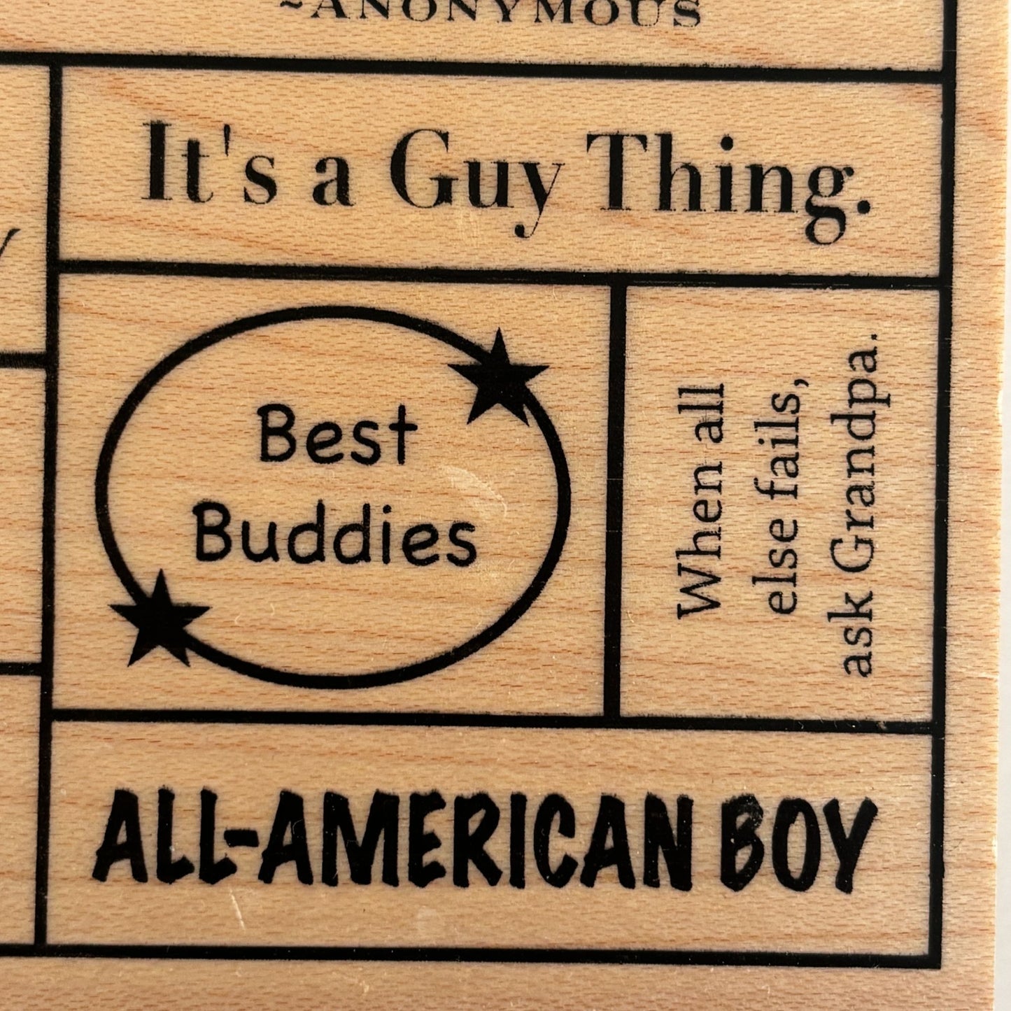 Great Impressions Rubber Stamp Dad Collage Fathers Day Card Making Sayings Sentiments Craft