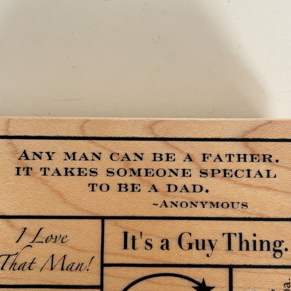 Great Impressions Rubber Stamp Dad Collage Fathers Day Card Making Sayings Sentiments Craft