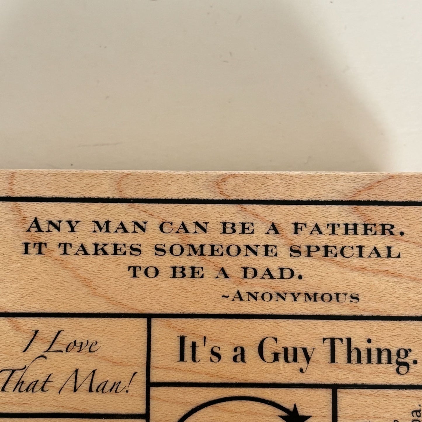 Great Impressions Rubber Stamp Dad Collage Fathers Day Card Making Sayings Sentiments Craft