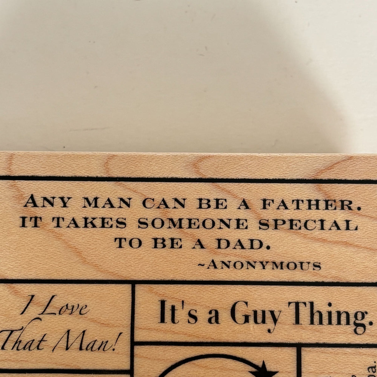 Great Impressions Rubber Stamp Dad Collage Fathers Day Card Making Sayings Sentiments Craft