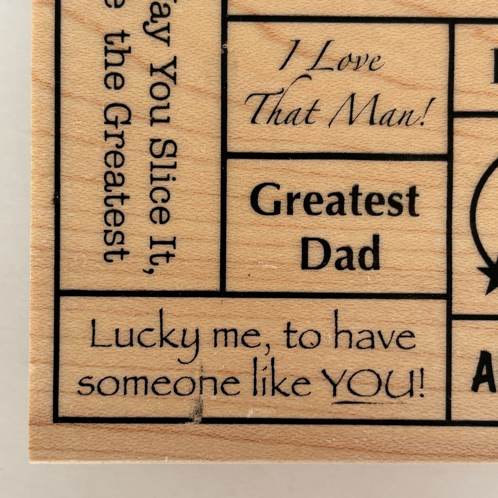Great Impressions Rubber Stamp Dad Collage Fathers Day Card Making Sayings Sentiments Craft