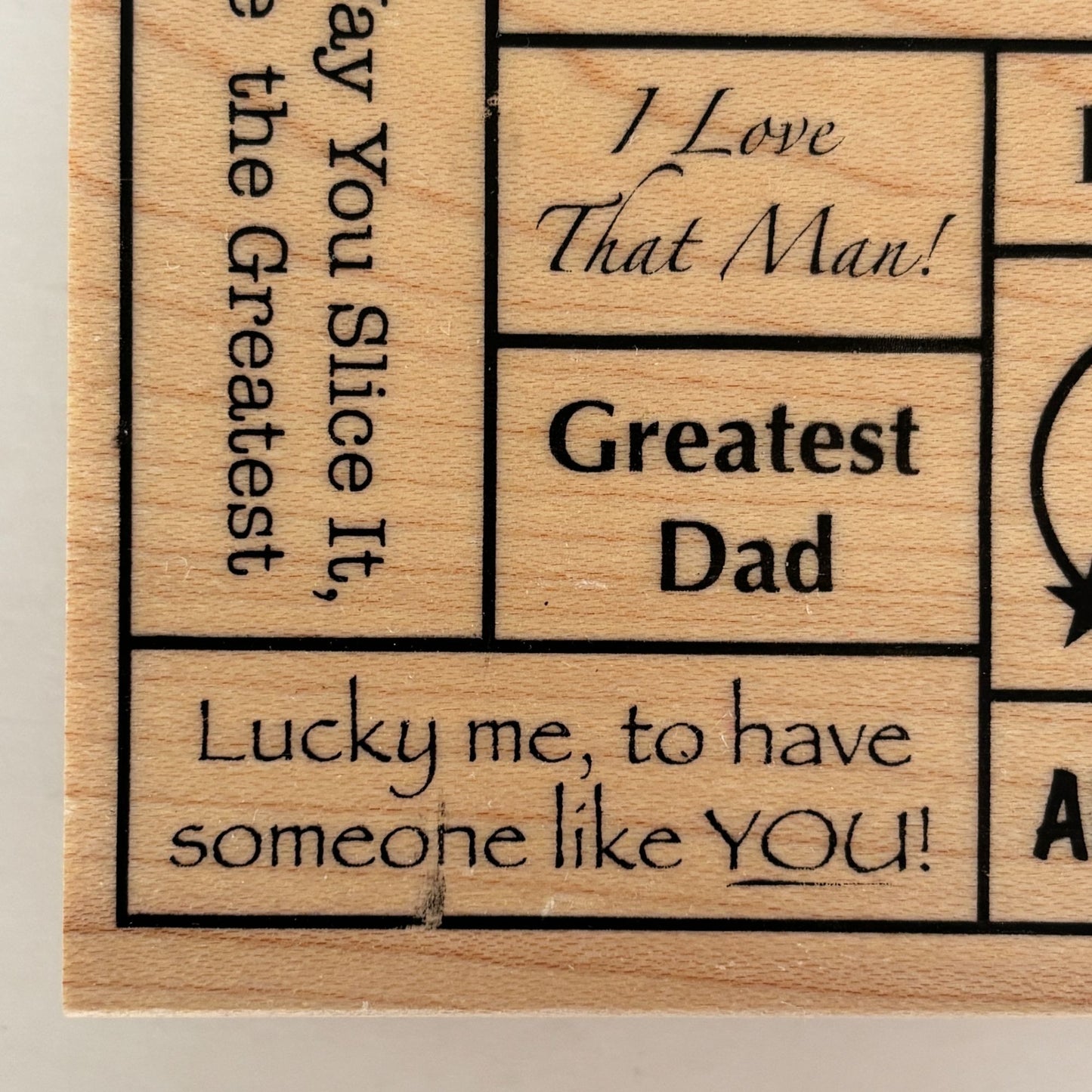 Great Impressions Rubber Stamp Dad Collage Fathers Day Card Making Sayings Sentiments Craft