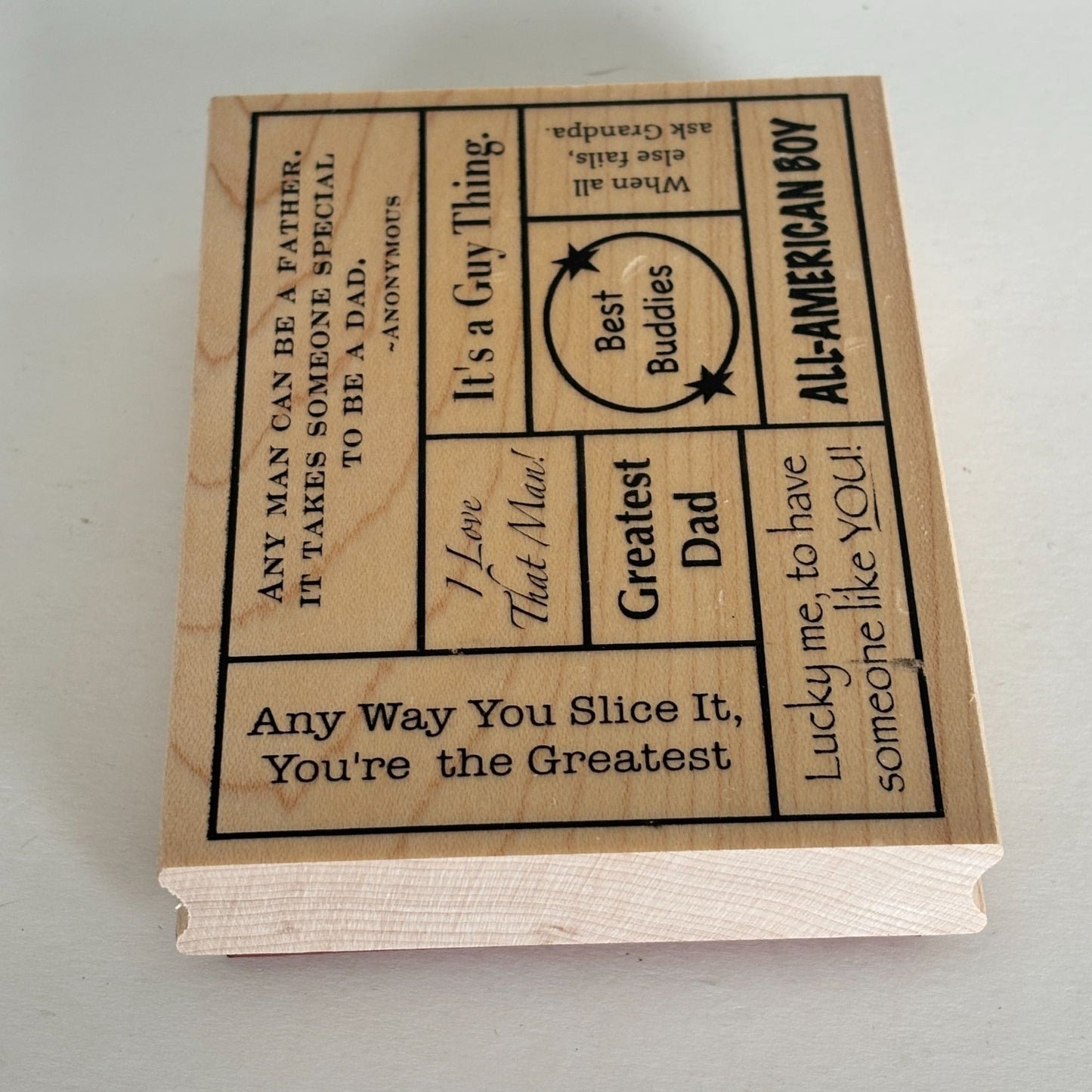 Great Impressions Rubber Stamp Dad Collage Fathers Day Card Making Sayings Sentiments Craft