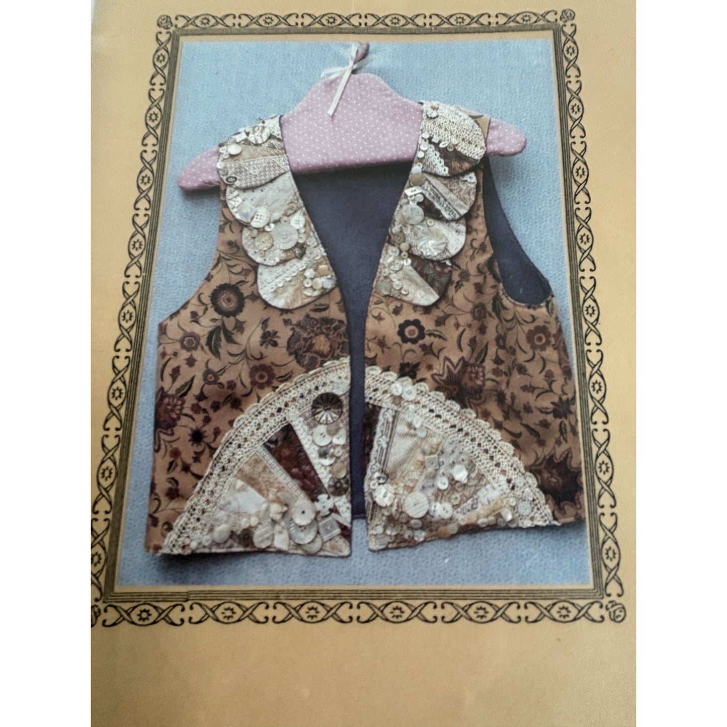 Osage County Quilt Factory Sewing Pattern Fan Strip Vest Fall S M L Uncut Scraps