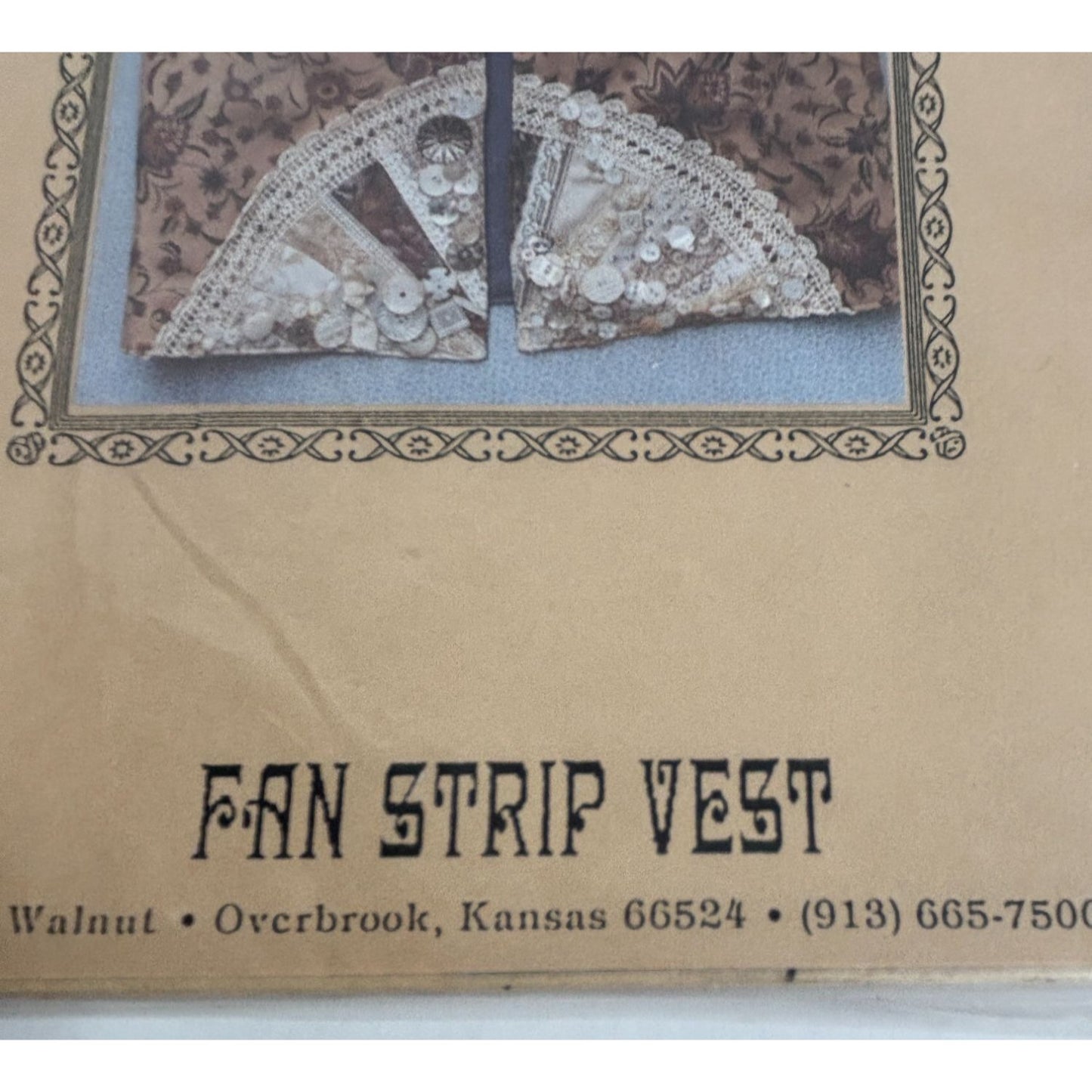 Osage County Quilt Factory Sewing Pattern Fan Strip Vest Fall S M L Uncut Scraps