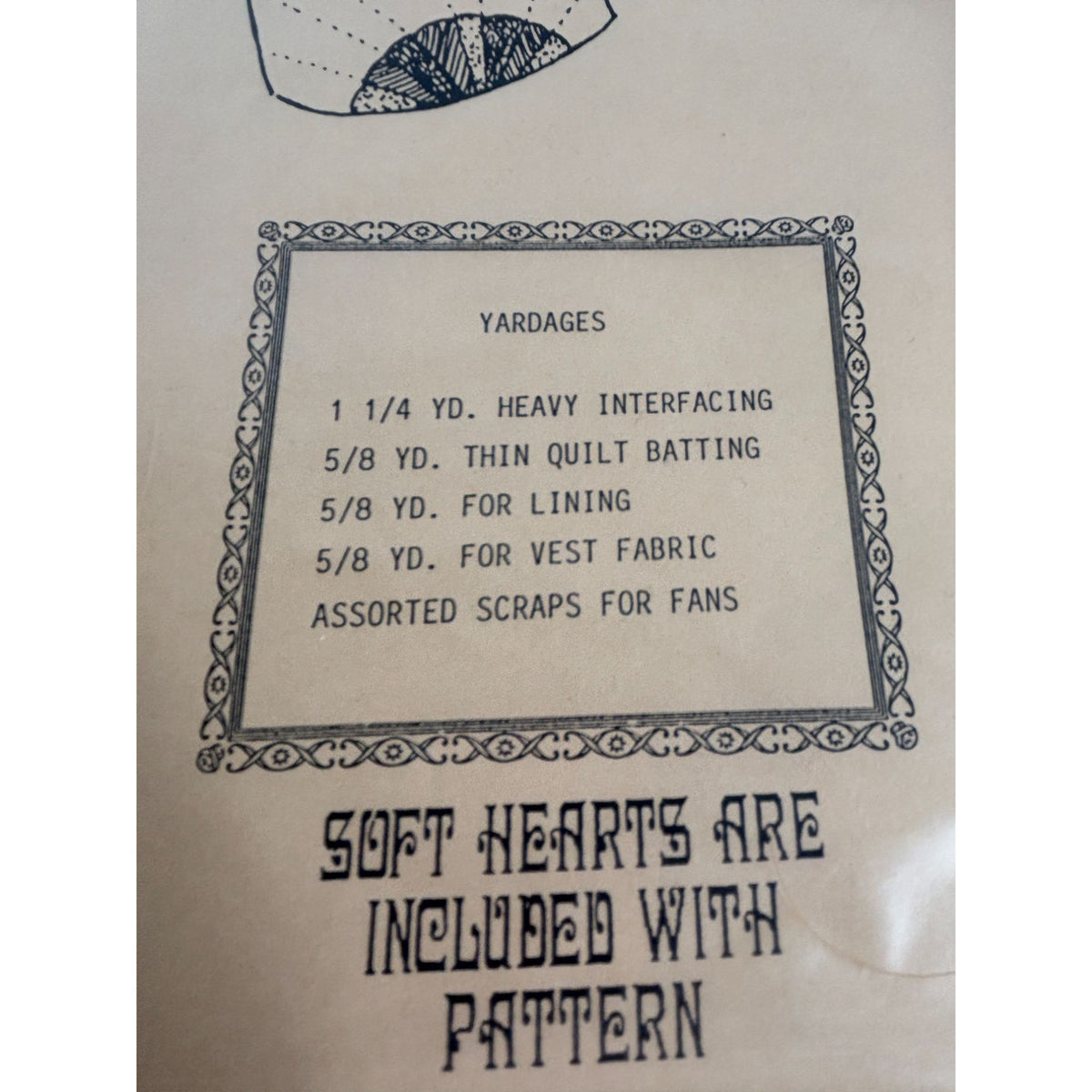 Osage County Quilt Factory Sewing Pattern Fan Strip Vest Fall S M L Uncut Scraps