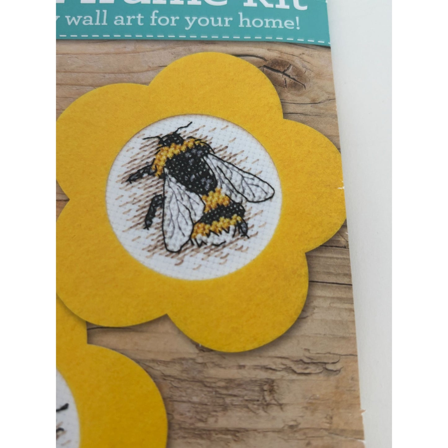 World of Cross Stitching Cross Stitch Frame Kit 2-in-1 Lady Bug Bee Wall Art