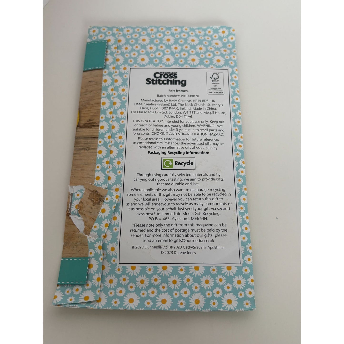 World of Cross Stitching Cross Stitch Frame Kit 2-in-1 Lady Bug Bee Wall Art