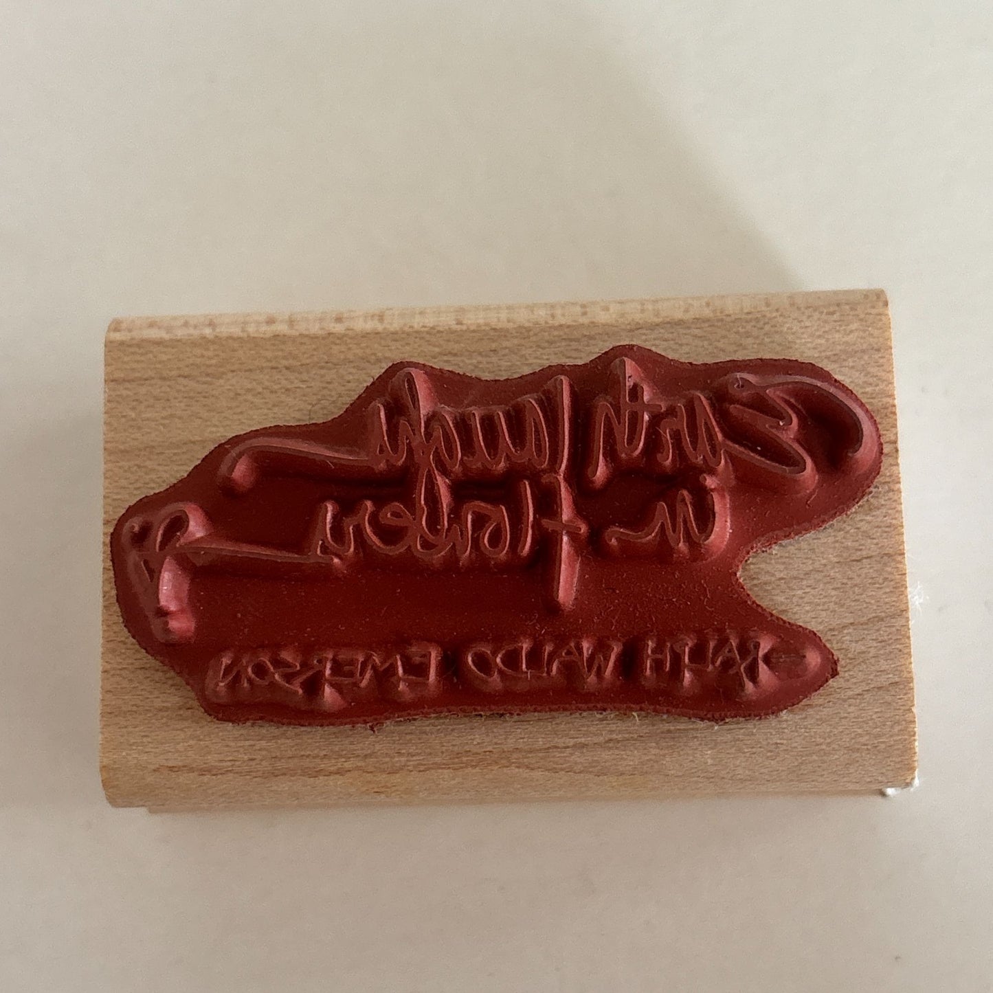 Annette Watkins Rubber Stamp Earth Laughs In Flowers Emerson Quote Words Garden Gardening Nature