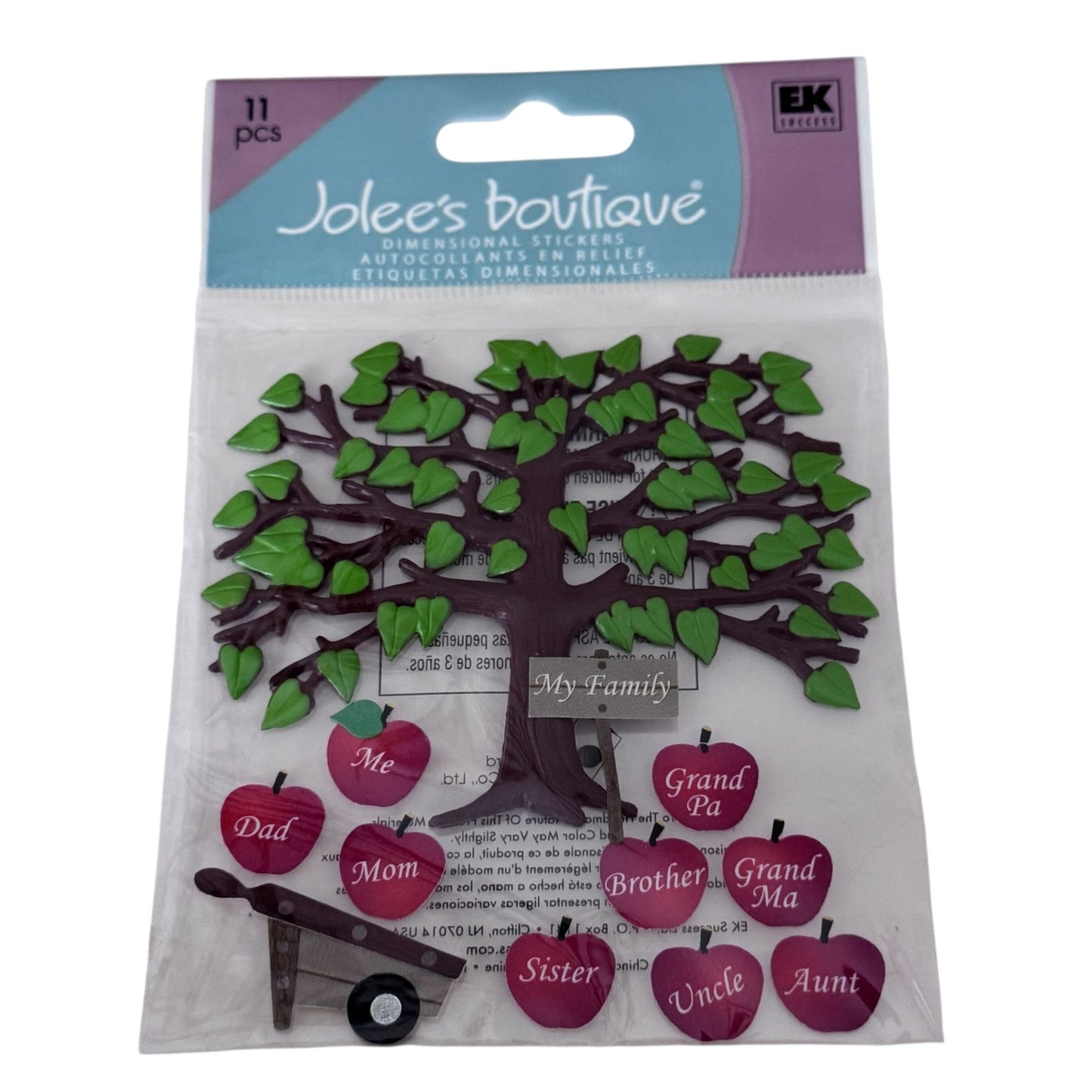Jolees Dimensional Stickers Family Tree Scrapbook Embellishments Genealogy RARE