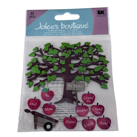 Jolees Dimensional Stickers Family Tree Scrapbook Embellishments Genealogy RARE