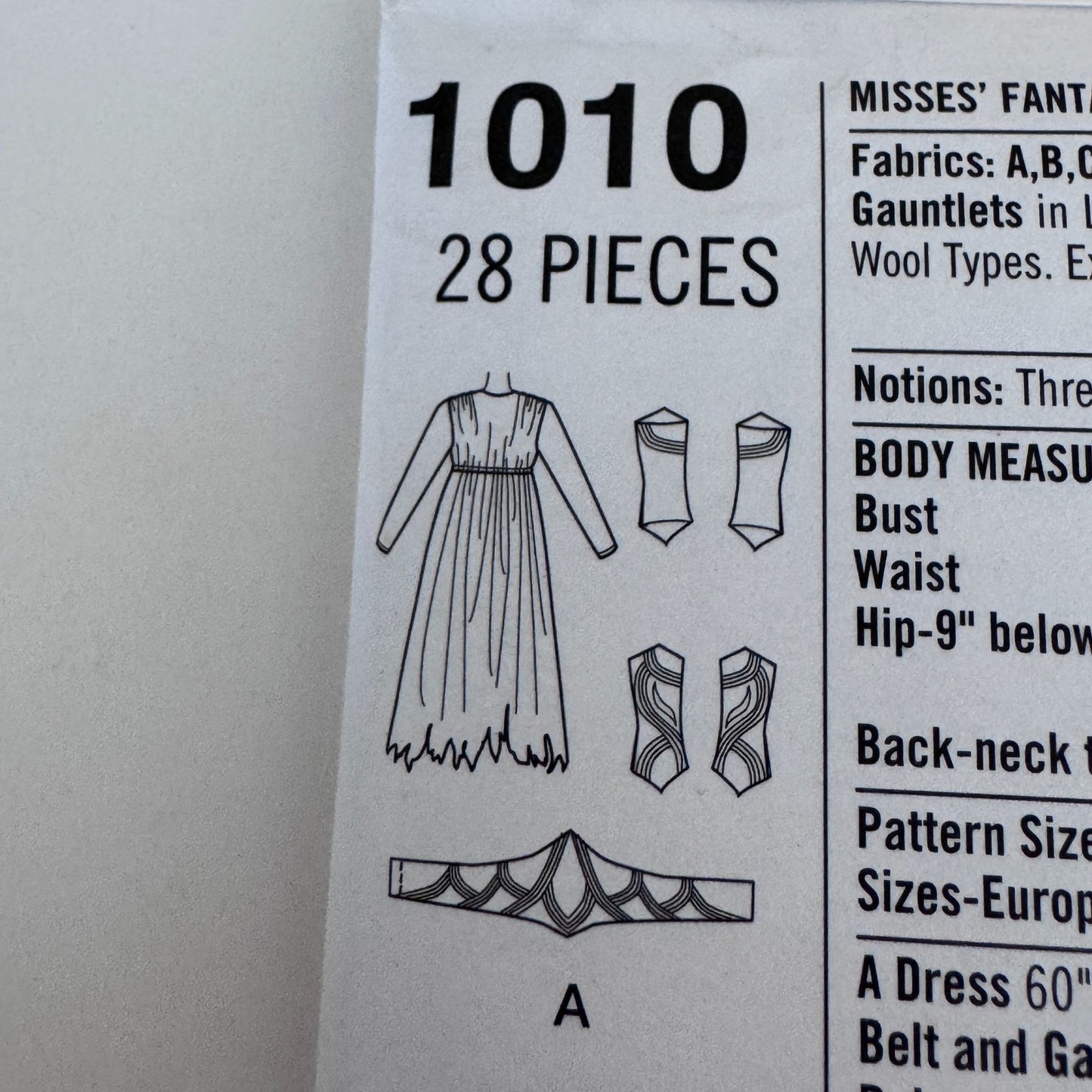 Simplicity Sewing Pattern 1010 Fantasy Costumes Elf Woodland Halloween 14-22 UC