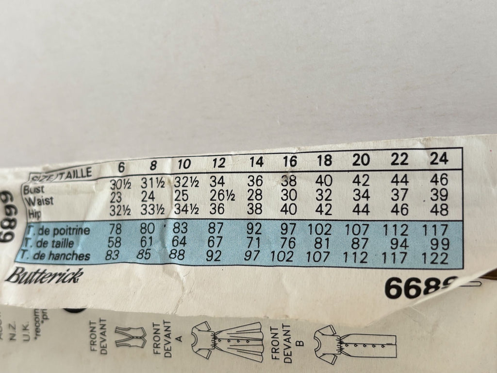 Butterick Sewing Pattern 6689 Midi Dress and Vest 90s Minimalist Vintage 6-10 Uncut
