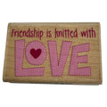Stampabilities Wood Rubber Stamp Friendship Is Knitted With Love Knitting Hobby