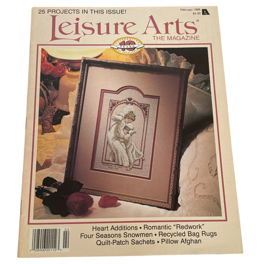 Leisure Arts Magazine February 1996 Recycle Bag Rugs Craft Cross Stitch Mother