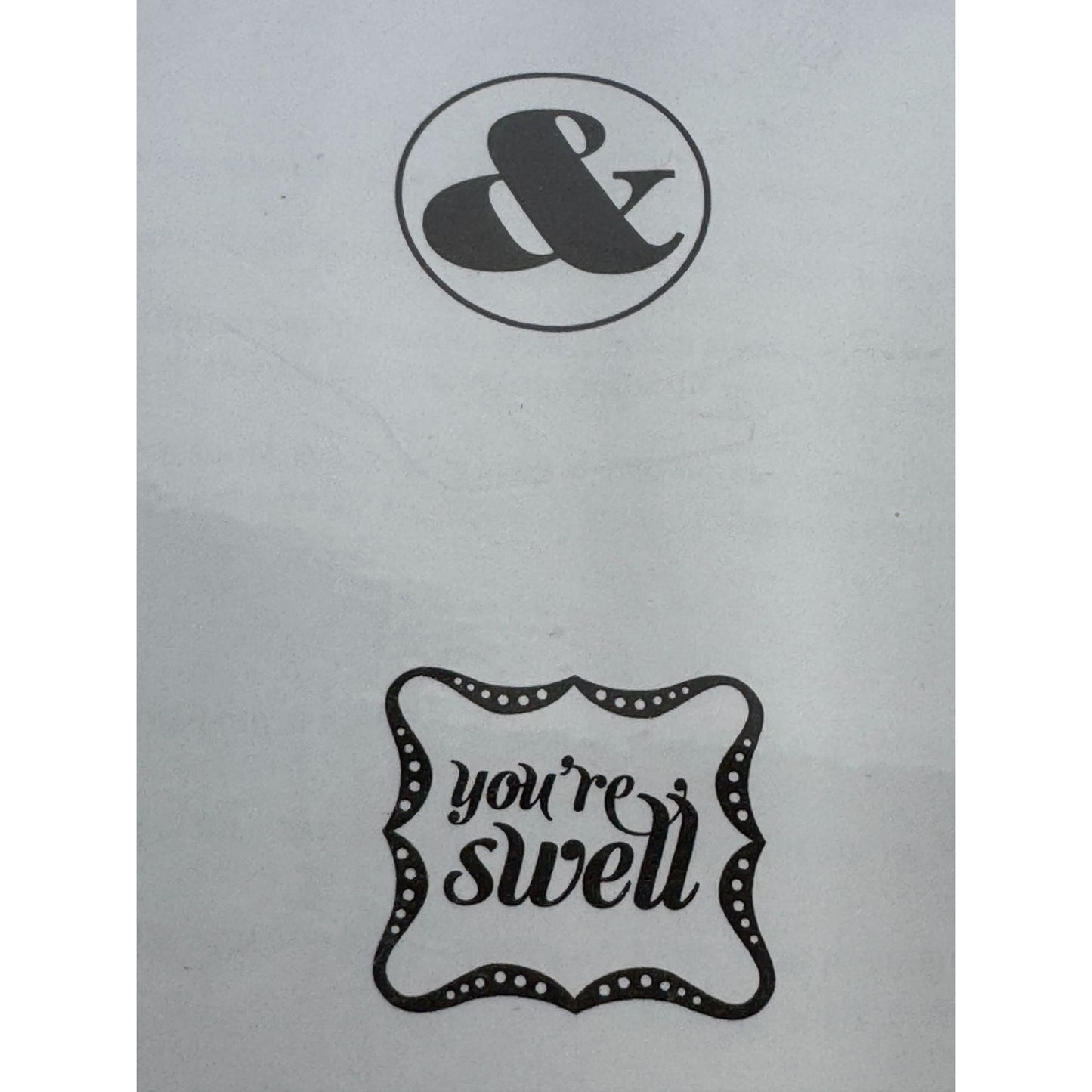 Stampin Up Clear Mount Rubber Stamp Set Ciao Baby Love You are Swell Words Small