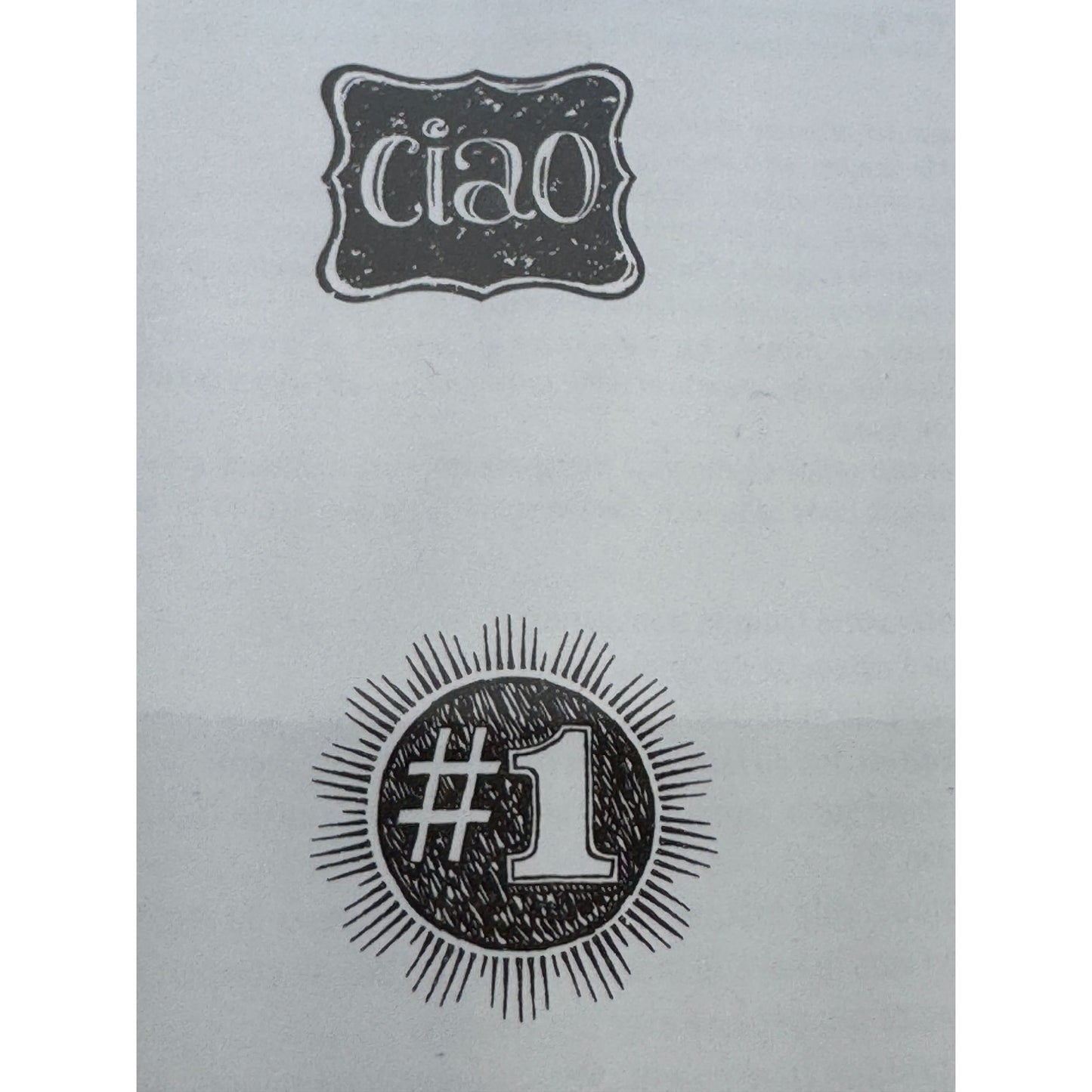 Stampin Up Clear Mount Rubber Stamp Set Ciao Baby Love You are Swell Words Small