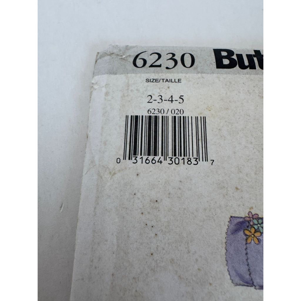 Butterick Sewing Pattern 6230 Girls Flower-Accented Jacket Dress Jumper 2-5 UC